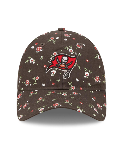 Shop New Era Women's  Pewter Tampa Bay Buccaneers Floral 9twenty Adjustable Hat