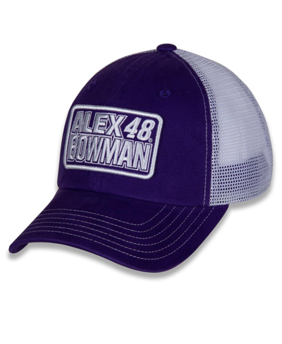 Hendrick Motorsports Team Collection Women's  Purple, White Alex Bowman Name And Number Patch Adjusta In Purple,white