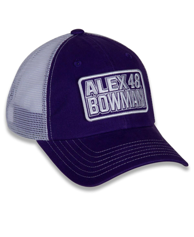 Hendrick Motorsports Team Collection Women's  Purple, White Alex Bowman Name And Number Patch Adjusta In Purple,white