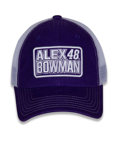 Hendrick Motorsports Team Collection Women's  Purple, White Alex Bowman Name And Number Patch Adjusta In Purple,white
