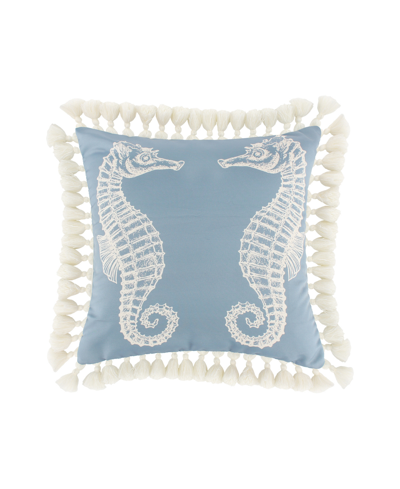 Greenland Home Fashions Atlantis Embellished Decorative Pillow Set, 12" X 20" & 18" X 18" In Jade