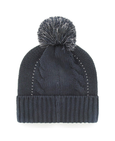 47 Brand Women's ' Navy Auburn Tigers Bauble Cuffed Knit Hat With Pom In Navy