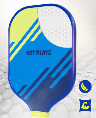 Net Playz Pickleball Paddles Pickleball Set, Usapa Approved 2 Child Size 2 Adult Size, Family Set For Kids, Pa In Blue