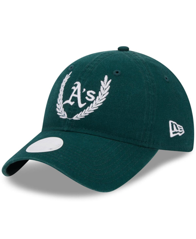 Shop New Era Women's  Green Oakland Athletics Leaves 9twenty Adjustable Hat