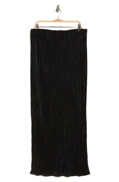 Renee C Plissé Maxi Skirt In Black