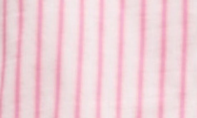 Maje Striped Puff-sleeve Shirt In Pink