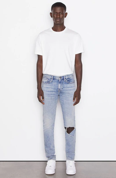 Shop Frame L'homme Degradable Skinny Fit Jeans In Seine Destruct