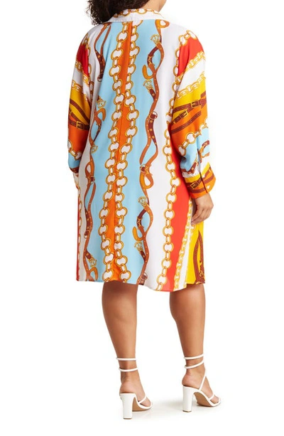 By Design Brooklyn Iii Long Sleeve Shirtdress In Beach House