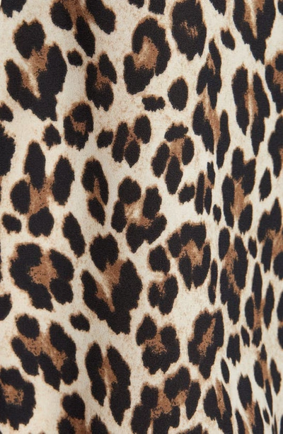 Shop Vince Camuto Leopard Print V-neck Top In Rich Black