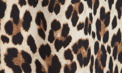 Shop Vince Camuto Leopard Print V-neck Top In Rich Black