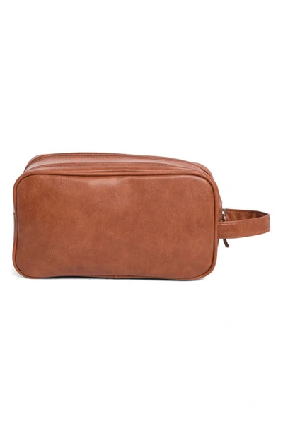 Original Penguin Double Zip Travel Dopp Kit In Tan
