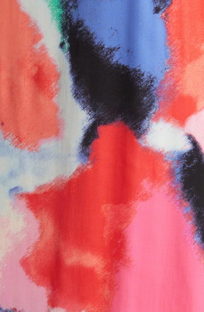 Shop Nic + Zoe Abstract Art Sleeveless Midi Dress In Pink Multi