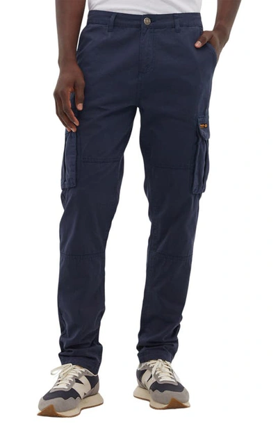 Sergei Regular Fit Twill Cargo Pants In Navy