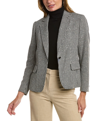 Shop Anne Klein Tweed Jacket In Grey