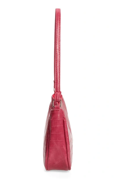 Shop Capelli New York Kids' Croc Embossed Faux Leather Shoulder Bag In Fuchsia