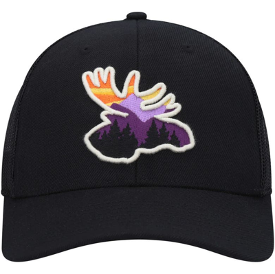 Shop Local Crowns Black Moose Animal Collection Forest Views Trucker Snapback Hat