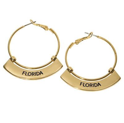 Shop Shelby & Grace Florida Gators Weller Gold Hoop Earrings