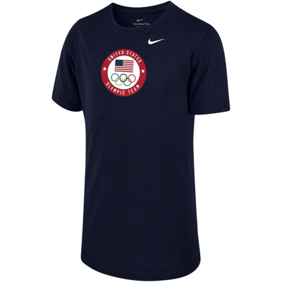 Shop Nike Youth  Navy Team Usa Legend Performance T-shirt