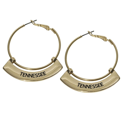 Shop Shelby & Grace Tennessee Volunteers Weller Gold Hoop Earrings