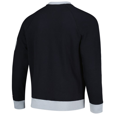 Shop Tommy Hilfiger Black Las Vegas Raiders Reese Raglan Tri-blend Pullover Sweatshirt
