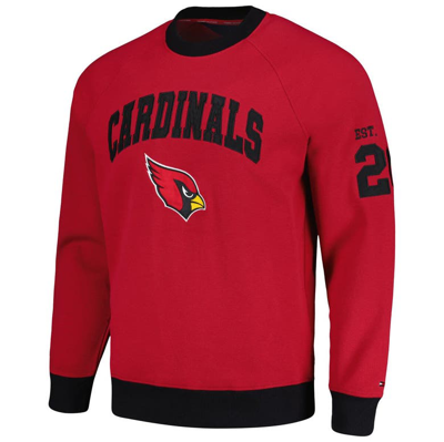 Shop Tommy Hilfiger Cardinal Arizona Cardinals Reese Raglan Tri-blend Pullover Sweatshirt