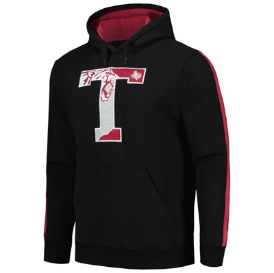 Shop Fisll Black Texas Southern Tigers Striped Oversized Print Pullover Hoodie
