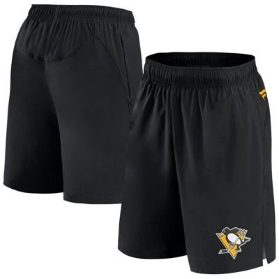 Shop Fanatics Branded  Black Pittsburgh Penguins Authentic Pro Tech Shorts
