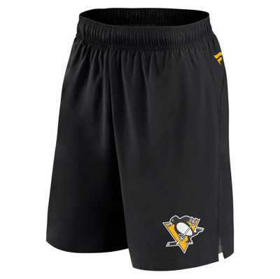 Shop Fanatics Branded  Black Pittsburgh Penguins Authentic Pro Tech Shorts