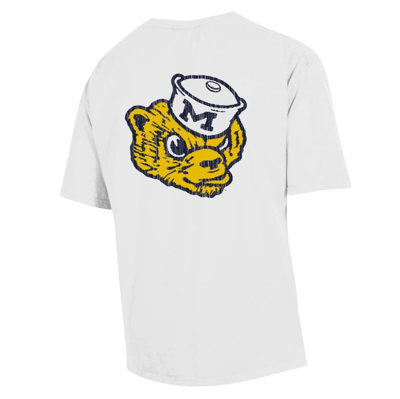 Shop Comfort Wash White Michigan Wolverines Vintage Logo T-shirt