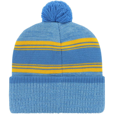 Shop 47 ' Powder Blue Los Angeles Chargers Fadeout Cuffed Knit Hat With Pom