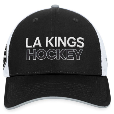 Shop Fanatics Branded  Black Los Angeles Kings Authentic Pro Rink Trucker Adjustable Hat