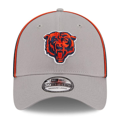 Shop New Era Gray Chicago Bears  Pipe 39thirty Flex Hat