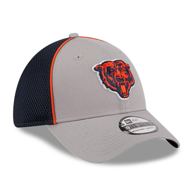 Shop New Era Gray Chicago Bears  Pipe 39thirty Flex Hat