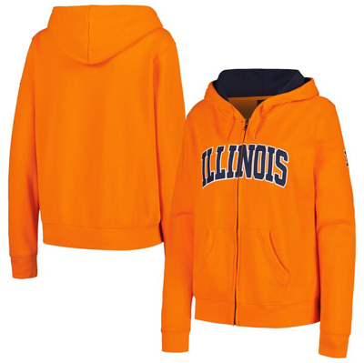 Shop Colosseum Orange Illinois Fighting Illini Arched Name Full-zip Hoodie