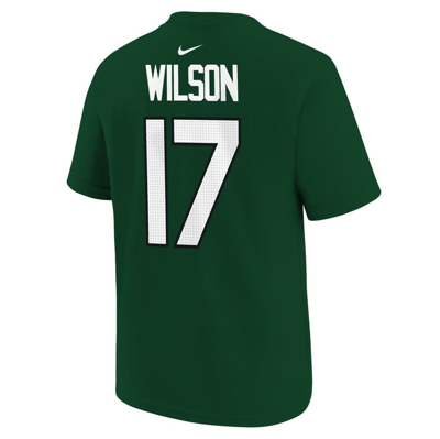 Shop Nike Youth  Garrett Wilson Green New York Jets Player Name & Number T-shirt