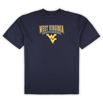 Shop Profile Navy West Virginia Mountaineers Big & Tall 2-pack T-shirt & Flannel Pants Set