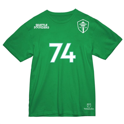 Shop Mitchell & Ness Rave Green Seattle Sounders Fc Established T-shirt In Kelly Green