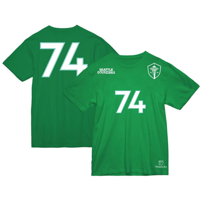 Shop Mitchell & Ness Rave Green Seattle Sounders Fc Established T-shirt In Kelly Green