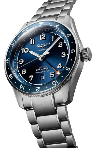 Shop Longines Spirit Bracelet Watch, 42mm In Blue