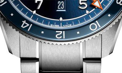 Shop Longines Spirit Bracelet Watch, 42mm In Blue