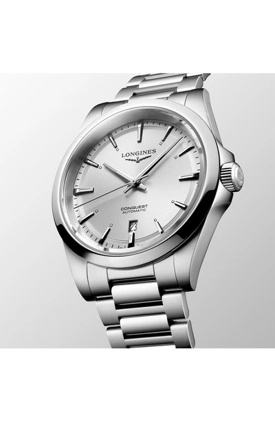 Longines Mens Silver L3.830.4.72.6 Conquest Stainless-steel Automatic Watch In Silver