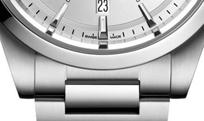 Shop Longines Conquest Automatic Bracelet Watch, 41mm In Silver