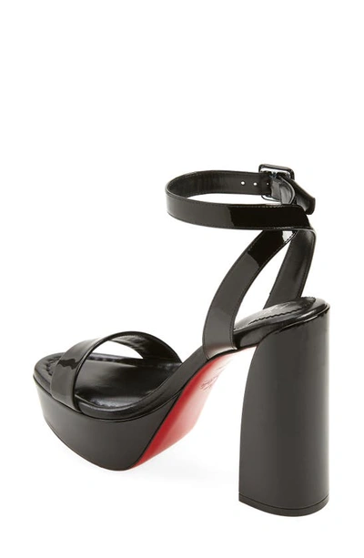 Shop Christian Louboutin Movida Sabina Ankle Strap Platform Sandal In B439 Black/ Lin Black