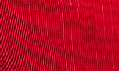 Shop River Island Drape Off The Shoulder Plissé Midi Dress In Red