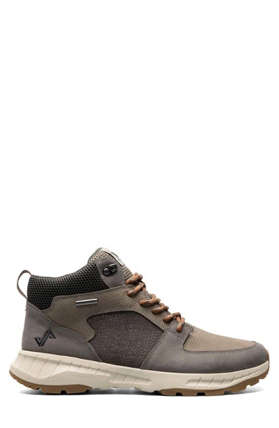 Shop Forsake Wild Sky Waterproof Mid Hiking Sneaker In Dark Gray/ Gold