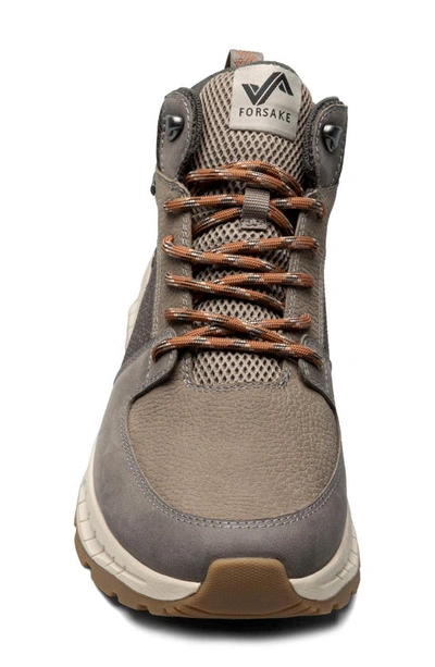 Shop Forsake Wild Sky Waterproof Mid Hiking Sneaker In Dark Gray/ Gold
