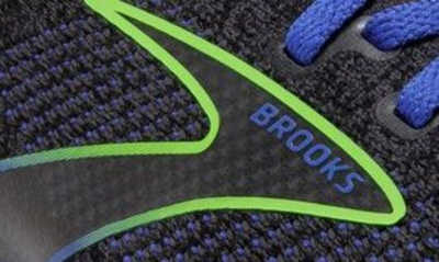 Shop Brooks Levitate Stealthfit 5 Running Shoe In Ebony/ Gecko/ Dazzling Blue