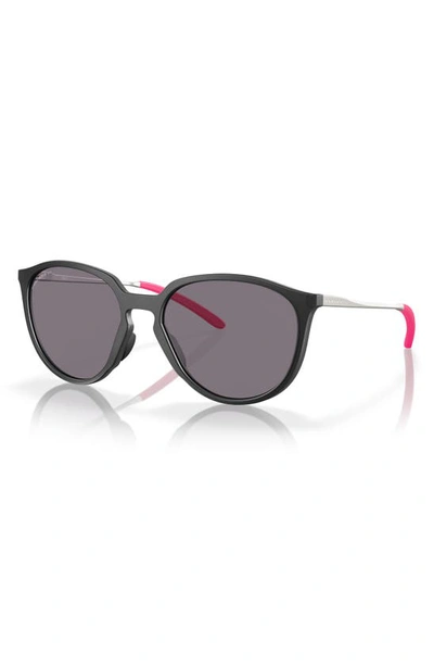 Oakley Sielo 57mm Polarized Round Sunglasses In Black Grey