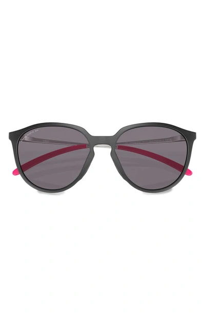 Oakley Sielo 57mm Polarized Round Sunglasses In Black Grey