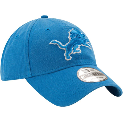 Shop New Era Blue Detroit Lions Logo Core Classic 2.0 9twenty Adjustable Hat